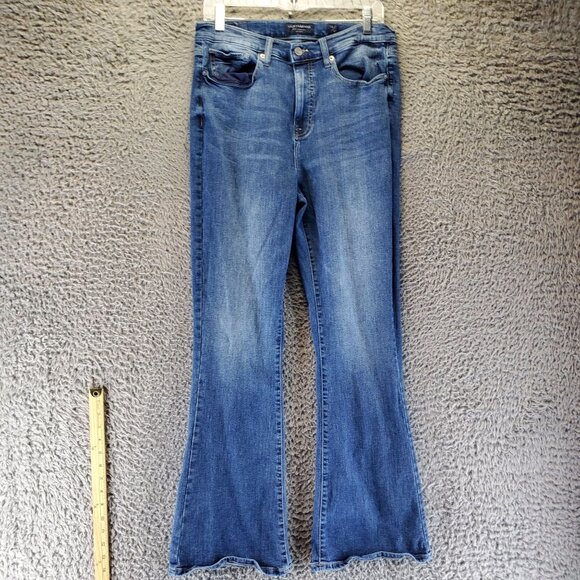 Lucky Brand Jeans Womens Size 12 Blue High Rise Flare Stevie Stretch Denim - Picture 1 of 14